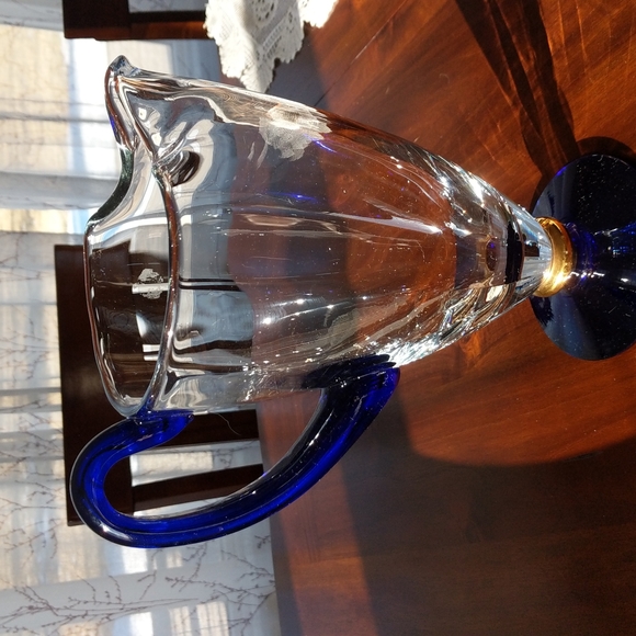 Vintage Romania Crystal Pitcher - Picture 8 of 10